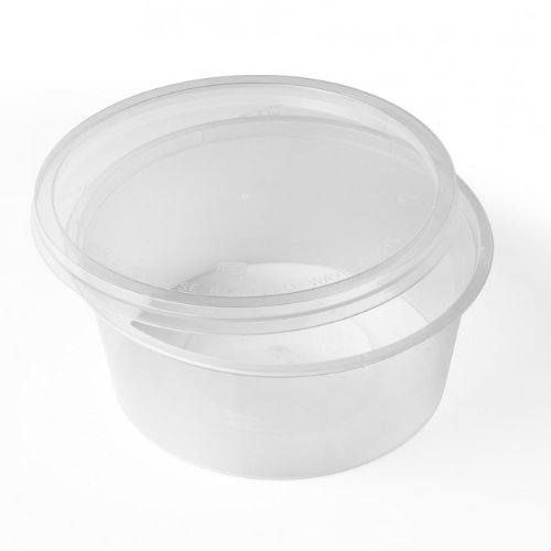 Thali Outlet - 50 x Round 10oz Microwave Clear Plastic Food Containers Freezing Takeaway Hot Cold Foods - 120mm (D) x 40mm (H)