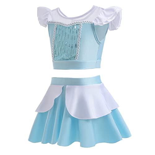 Princess Two-Piece Tankini Swimsuit for Baby Girls Bathing Suits Swimwear Surf Beach Summer Swimming Bikini Sets2