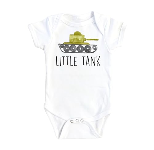 Military Tank - Baby Boy Girl Clothes Infant Bodysuit Funny Cute Newborn