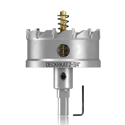 2-3/4 TCT Hole Saw for Hard Metal Heavy Duty 70mm Tungsten Carbide Tipped Hole Cutter with Spring Loaded Pilot Drill Bit for Stainless Steel Metal Iron and Plastic.