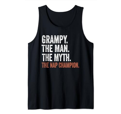 Hombre Grampy The Man The Myth The Nap Champion Gifts Grampy Camiseta sin Mangas