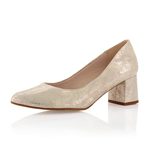 Fiarucci Brautschuhe Mette - Damen, Pumps, Champagne Gold, Suede - Gr. 39 (UK 6) Cover