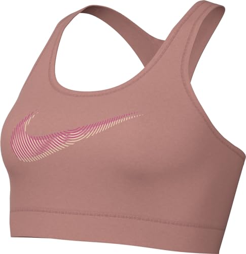 Nike Swoosh T-Shirt Femme avec coussinets amovibles, idéal pour le fitness et le running