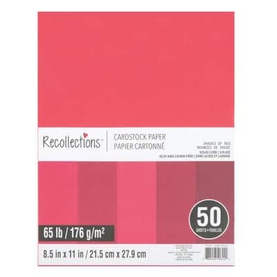 50 Sheets Shades of Red 8.5