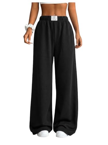 Image of SOLY HUX Girl's Wide Leg Sweatpants Loose Baggy Pants with Pockets