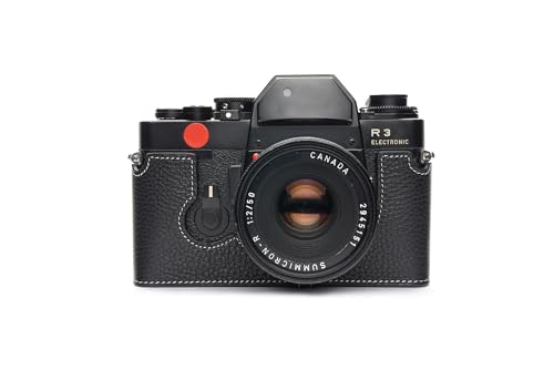 Protégez votre Leica R3 avec cette demi-coque en cuir noir