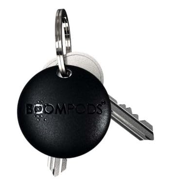 Boompods Boompods Boomtag Schlüsselfinder - Smart Tag Wallet Finder, Mini GPS Tracker Bluetooth kompatibel mit Android Find-Hub App, Schlüssel- & Gegenstandsfinder für Koffer, Kinder und Hund, Schwarz