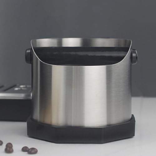 Caja de posos de café para cafetera espresso en acero inoxidable plata 6