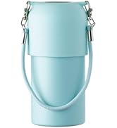 Atlas ABIB-OGR Water Bottle Holder, Cold Retention, 16.9 fl oz (500 ml), 22.0 fl oz (650 ml), Vacuum Insulated, Strap Included, Bottle in Bottle, Green