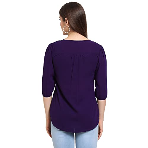 Image of GO-4 IT Women's Top with Cutwork Embroidery in Neck