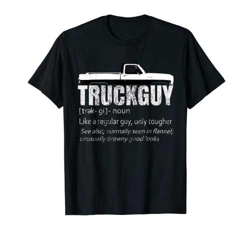 Truck Guy Definition - Pickup drôle à petit lit - Corps carré T-Shirt