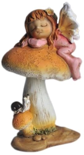 Top Collection Enchanted Story Fairy Garden Little Fairy Sleeping on Mushroom Outdoor Statue Top Collection Enchanted Story Fairy Garden Little Fairy Sleeping on Mushroom Outdoor Statue