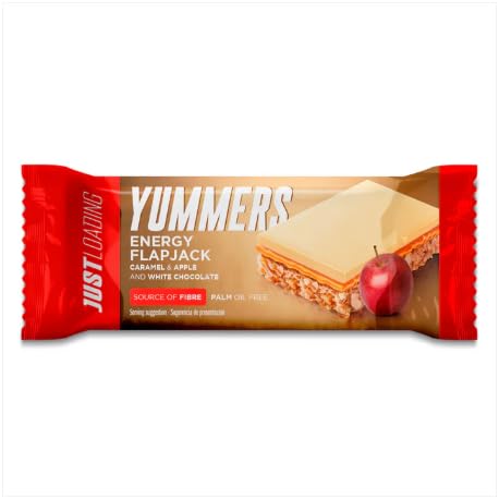 Just Loading Apple Pie Caramel Layer Flapjack Pack of 8 | 8 X 70g | Decadent White Chocolate Apple Pie Flavor Snack