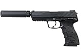 Pistola de Airsoft de Gas blowback Modelo HK45 Tactical en Color Negro de la Marca Japonesa Tokyo Marui. Potencia  1 J