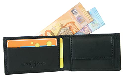 Mini Geldbörse CA$H aus Leder für Herren, extra klein und kompakt