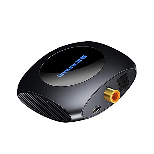 Unnlink 192KHz 24Bit DAC Digital to Analog Audio Converter SPDIF Optical Toslink Coaxial to Analog 2RCA 3.5mm Headphone Jack compatible with PS3 PS4 Xbox One Roku4 Amplifier Speaker Subwoofer Soundbar