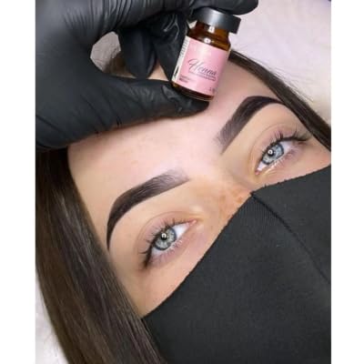 Kit Henna Professionnel pour Sourcils Menela | Henné 2,5 g + Fixateur 15 ml | Usage professionnel (Castanho Moyen)