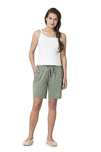 Image of Van Heusen Women's Lounge Allover Print Lounge Shorts - Modal Cotton - Functional Pocket, Superior Drape -Available in Pack of 1 & 2