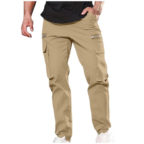 Pantalones Hombre Pantalones de Trekking Pantalones de Trabajo Multibolsillos Suelto Deportivos Jogging cómodo Escalada Pants Al Aire Libre Primavera y Verano Senderismo Talla Grande 2024