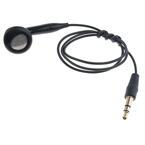 3.5ミリメートル シングルサイド 有線 イヤホン 音楽 スポーツ 45センチメートル 全3色 - 黒