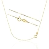 Kezef 1mm 925 Sterling Silver Necklace for Women | 16-36 inch long Silver, 18k Gold, Rose Gold Necklaces for Women - Made In Italy Real Cable Chain Jewelry | Dainty cadena de plata s925 para mujer