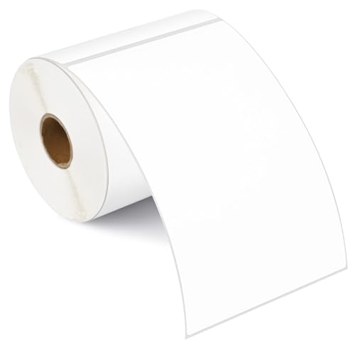 L LIKED - L LIKED 4" x 6" Blank Removable Labels with No Residue, Water and Oil Resistant, Use for Both Home and Office (1 Roll, 250 Labels)