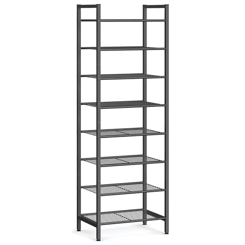 SONGMICS Narrow 8-Tier Metal Shoe Rack - Slim Organizer