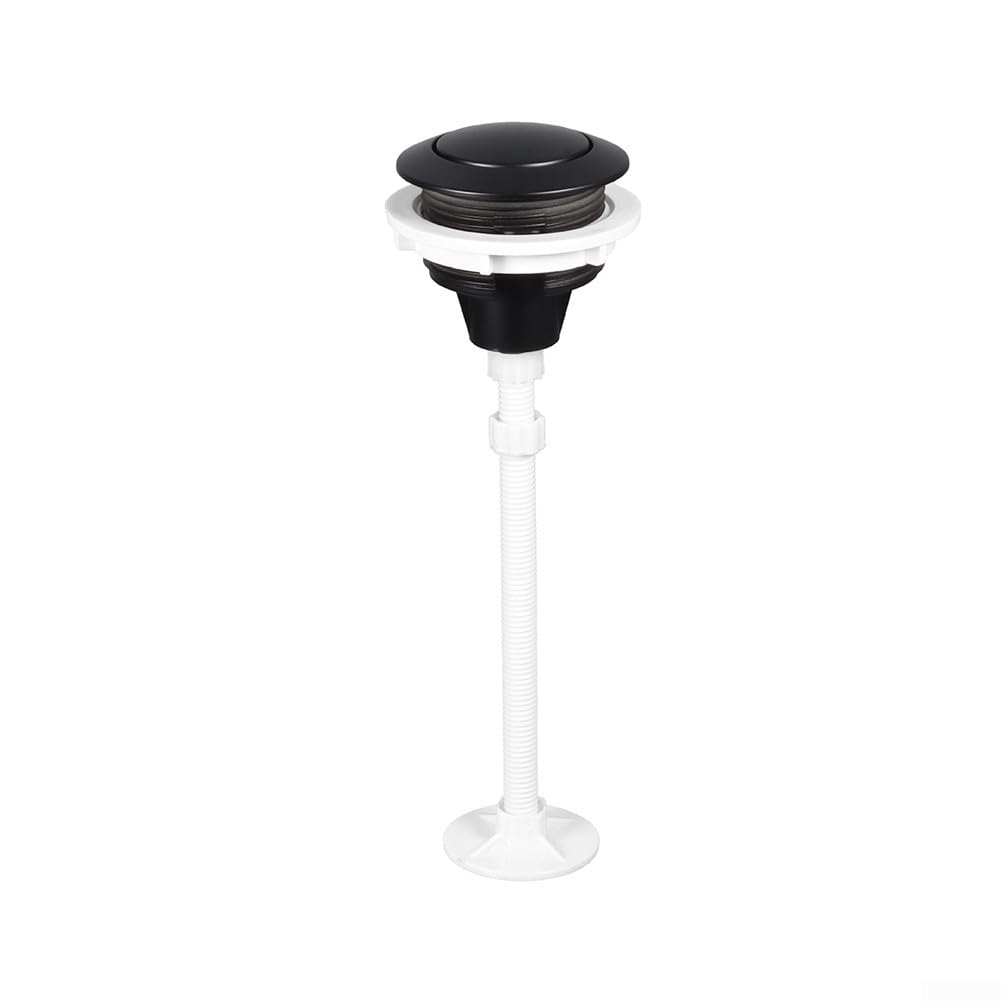 HpLive 38 mm Toilet Flush Button with Single Function, Water Tank Single Button Toilet Flush Button Compatible with Standard Flush Valves (Matte Black)