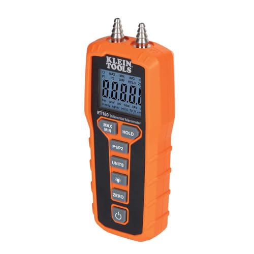 Klein Tools ET180 Digital Manometer, Air And Gas Pressure Tester thumb #9
