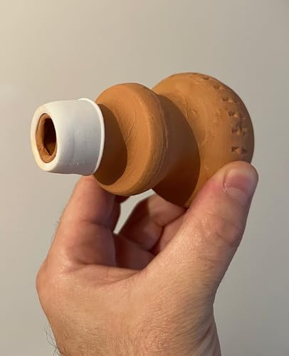 2 Pcs of Clay Hooka Bowls with Silicone Grommet, Bowl with Gasget, Spare Tobacco Burner, Male (Syrian), 100% Natural Clay, Large, Brown - Image 4