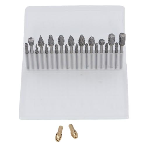 Juego de 20 fresas rotativas de carburo de tungsteno con estuche plástico miniatura 6