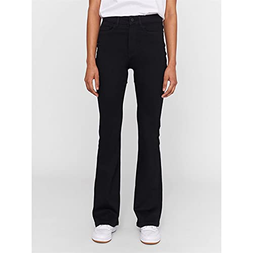 Noisy May Sallie High Waist Flare Jeans Donna Jeans Nero W31L32 - 2