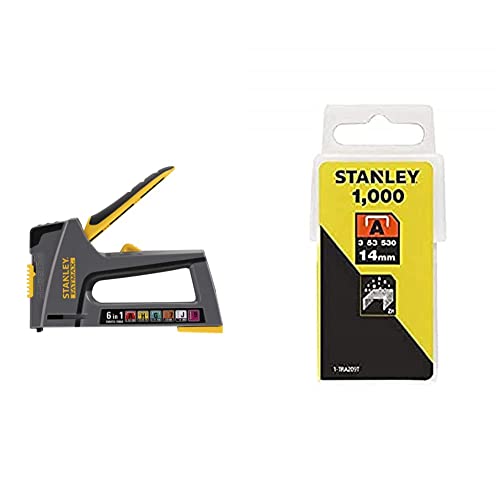 Agrafes 14 mm Type A Stanley 1-Tra209T de 1000 pièces en acier inoxydable
