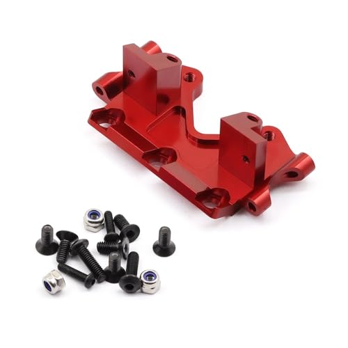 Aluminum Front Lower Bulkhead for Trax-xas 2WD Rustler Stampede Bandit, Strengthened Chassis Protection Upgrade Part(Red)