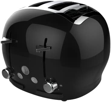 The Funky Appliance Company, 4 Slice Funky Toaster, Integrated Removable Crumb Tray, Cancel/Reheat/Defrost Functions, Independent Control of Both Sides, 1850 W, Stainless Steel, Cream