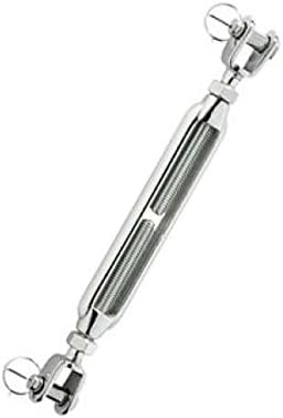 8mm 316 Stainless Steel Jaw Jaw Turnbuckle M8 Open Body with Locking Nuts