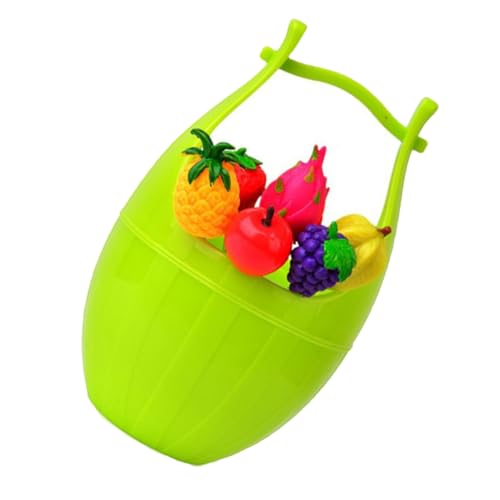 6pcs Fruit Picks Sandwich Fruit Fork Premium Quality Fruit Forks Cupcake Picks Snack Fork Dessert Forks Cocktail Sticks Green HOLIDYOYO