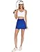 LOMON Womens Tennis Skort with Pockets High Waist A-Line Mini Athletic Skirt with Shorts Underneath, Soft Skorts for Golf Walking Gym (Royal Blue, S)