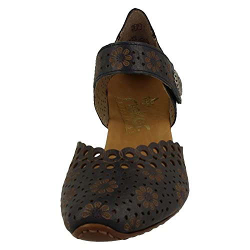 Rieker Women's Pia Open Court Shoes 8.5 Navy Blue4