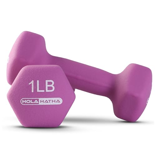 HolaHatha Neoprene Dumbbell Weights Set with Rack, 12 Lbs, Multicolor - image 6