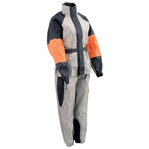 Image of NexGen Men's Rain Suit - Black /Orange /Gray