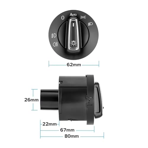Interruptor de control de faros Golf 2004-2013 módulo sensor lámpara cabeza coche Jetta Passat 5