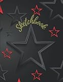  Sketchbook Estrellas Cuaderno de 100 Hojas Blancas  Cuaderno de Bocetos/libreta de Notas A4: Con Papel en Blanco para Niños y Adultos para Dibujar, ... Blanda Bloc de Dibujo para Estudiantes, Niñas
