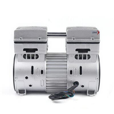 Compresor de aire sin aceite, silencioso, compresor de aire comprimido, 750 W, 1400 rpm, cabezal de compresor de aire sin aceite, cabeza de 8 bares, aluminio sin aceite, compresor para máquinas