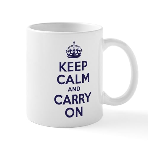 Taza de Cerámica CafePress Keep Calm & Carry On 11 oz miniatura 1