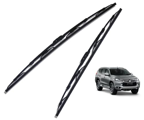 Image of Euro Care Metal Type Wiper Blade Compatibility with Pajero Sport Windshield Car Wiper Blade Size D-22,P-20