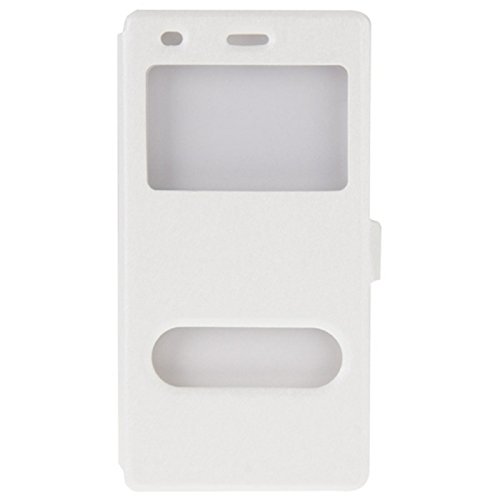 Custodia cover horizontal flip leather case BIANCO...