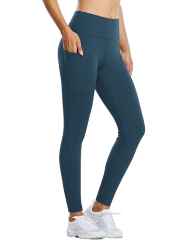 Image of baleaf Women's Fleece Lined Leggings Thermal Warm Winter Tights | 25 inch /27 inch, Water Resistant, Pockets, Running, Hiking, Yoga, Skiing, Travel, for Cold Weather, Leggings for Women