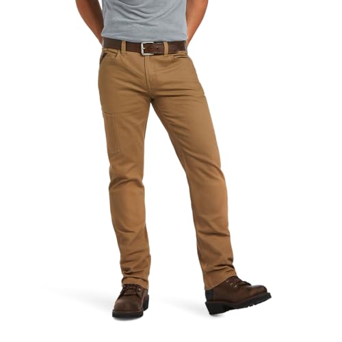 ARIAT Men’s Rebar M7 Slim DuraStretch Made Tough Straight Pant Field Khaki by ARIAT - Used condition - US$52.20