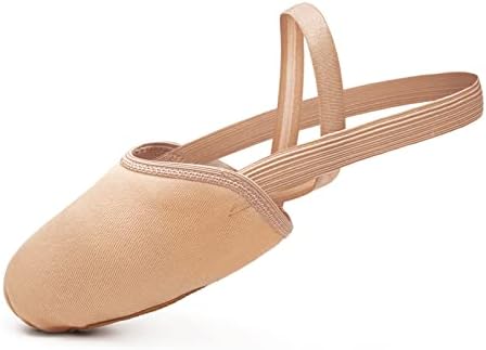 Stelle Pirouette Dance Half Sole Canvas Shoes Turning Shoes for Ballet Jazz Girls/Women/Boy/Men/Adult(Sand,7.5/8.5)